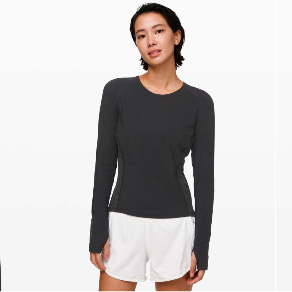 Lululemon See All Ways Black Long Sleeve Shirt, NWOT size 10